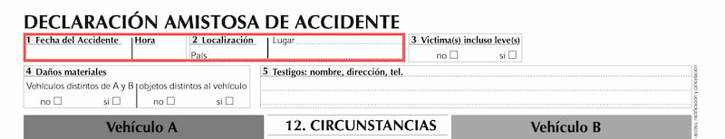 como rellenar parte amistoso de accidente
