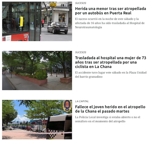 Indemnización por atropello en granada